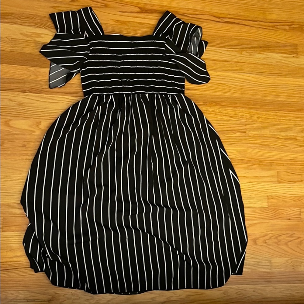 Black and White Striped Dress